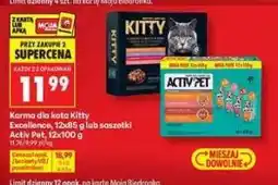 Biedronka Karma dla kota Kitty Excellence, 12x85 g lub saszetki Activ Pet, 12x100 g oferta