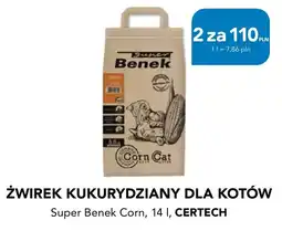 AquaelZOO Żwirek kukurydziany dla kotów Super Benek Corn oferta