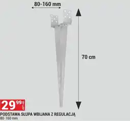 Merkury Market PODSTAWA SŁUPA WBIJANA Z REGULACJĄ oferta