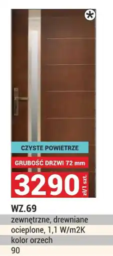Merkury Market WZ.69 zewnętrzne, drewniane ocieplone, 1,1 W/m2K kolor orzech oferta