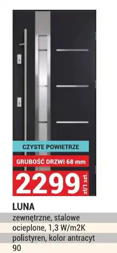 Merkury Market LUNA zewnętrzne, stalowe ocieplone, 1,3 W/m2K polistyren, kolor antracyt oferta