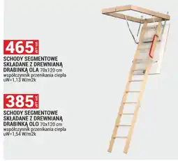 Merkury Market Schody Segmentowe Składane z Drewnianą Drabiną OLA oferta
