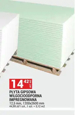 Merkury Market PŁYTA GIPSOWA WILGOCIOODPORNA IMPREGNOWANA oferta