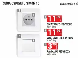 Merkury Market SERIA OSPRZĘTU SIMON 10 Gniazdo pojedyncze kolor biały oferta