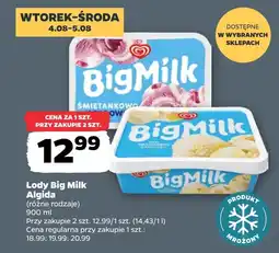 Netto Lody Big Milk Algida oferta