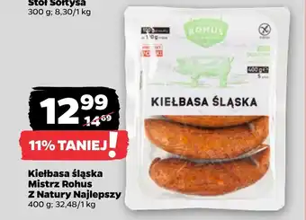 Netto Kiełbasa Śląska Mistrz Rohus Z Natury Najlepszy oferta
