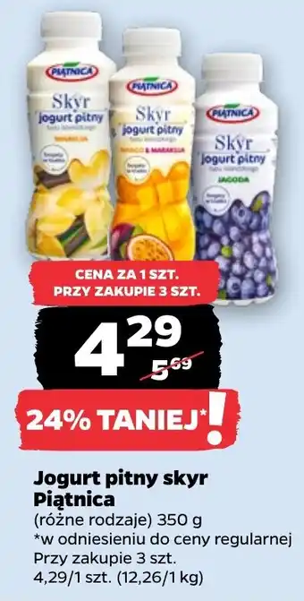 Netto Jogurt pitny skyr Piątnica oferta