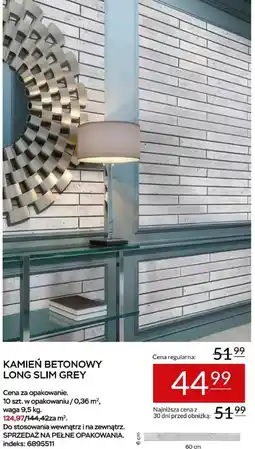 Abra KAMIEN BETONOWY LONG SLIM GREY oferta