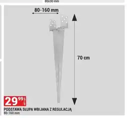 Merkury Market Podstawa słupa wbijana z regulacją 80-160 mm oferta