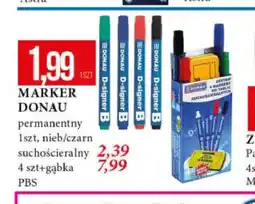 E.Leclerc Zestaw markerów suchościeralnych Donau 4-pak + gąbka oferta