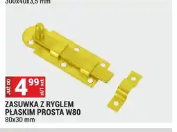 Merkury Market Zasuwka z ryglem płaskim prosta W80 80x30 mm oferta