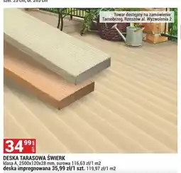 Merkury Market Deska tarasowa świerk klasa A impregnowana oferta