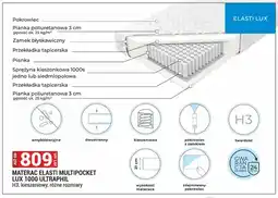Merkury Market Materac Elasti Multipocket Lux 1000 Ultraphil oferta