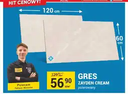 Merkury Market Gres Zayden Cream polerowany 60x120 cm oferta