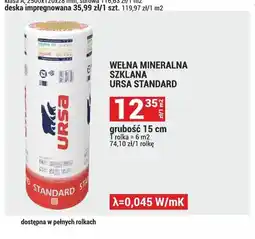 Merkury Market Wełna mineralna szklana Ursa Standard grubość 15 cm oferta