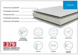 Merkury Market Materac piankowy Snooze H4 oferta