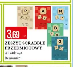 E.Leclerc Zeszyt Scrabble przedmiotowy A5 60-kartkowy oferta