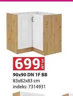 Merkury Market Szafka kuchenna narożna stojąca Stilo 90x90 DN 1F BB oferta