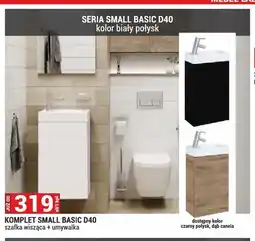 Merkury Market Komplet szafka wisząca z umywalką Small Basic D40 oferta