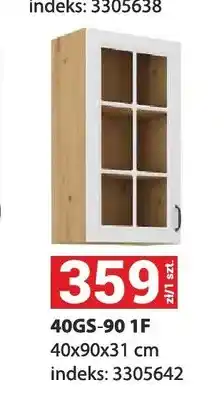 Merkury Market Szafka kuchenna wisząca przeszklona 40GS-90 1F oferta