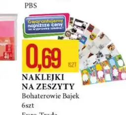 E.Leclerc Naklejki na zeszyty Euro-Trade Bohaterowie Bajek 6 szt oferta