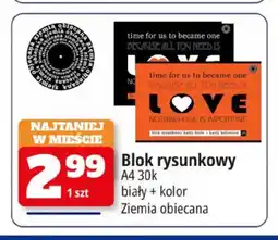E.Leclerc Blok rysunkowy Ziemia obiecana A4 30k biały + kolor oferta