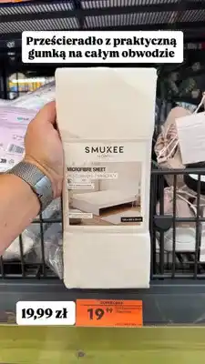 Biedronka Prześcieradło z mikrofazy z gumką Smukee Home 160x200 cm oferta