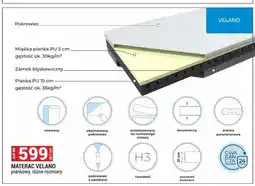 Merkury Market Materac piankowy Velano H3 oferta