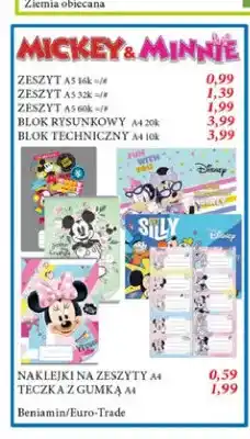 E.Leclerc Zeszyt A5 16-kartkowy Mickey & Minnie oferta