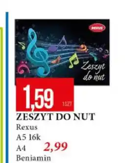 E.Leclerc Zeszyt do nut Beniamin A4 oferta