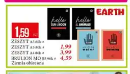 E.Leclerc Zeszyt A5 80-kartkowy Earth oferta
