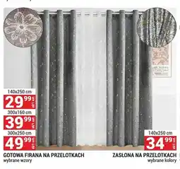 Merkury Market Gotowa firana na przelotkach 140x250 cm oferta