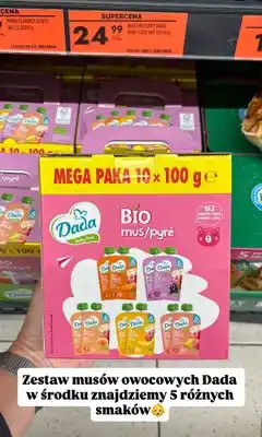 Biedronka Mus owocowy BIO Dada Baby Food oferta