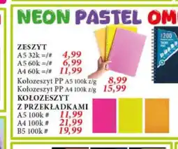 E.Leclerc Zeszyt A5 32-kartkowy Neon Pastel Ombre oferta