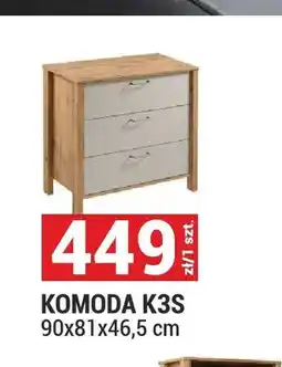 Merkury Market Komoda K3S Indygo oferta