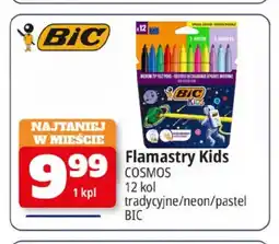 E.Leclerc Flamastry Kids Cosmos neon 12 kolorów BIC oferta