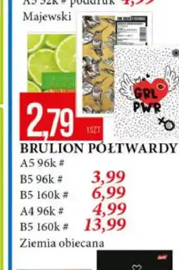 E.Leclerc Brulion półtwardy A5 96-kartkowy oferta