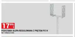 Merkury Market Podstawa słupa regulowana z prętem PS14 60-140x3,5 mm oferta