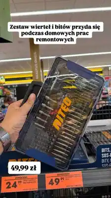 Biedronka Zestaw wierteł i bitów Niteo oferta