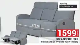 Merkury Market Sofa Sophie 3S S z funkcją relax oferta