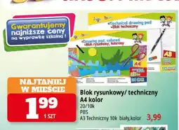 E.Leclerc Blok rysunkowy/techniczny A4 kolor PBS oferta