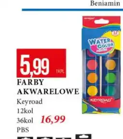 E.Leclerc Farby akwarelowe Keyroad 12kol oferta