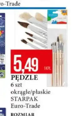 E.Leclerc Pędzle okrągłe/płaskie Starpack 6 szt oferta