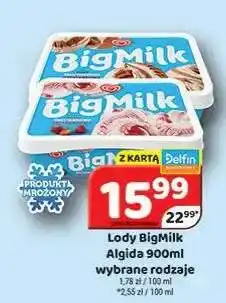 Delfin Lody Big Milk śmietankowe Algida oferta