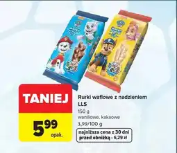 Carrefour Rurki waflowe z nadzieniem waniliowe LLS oferta