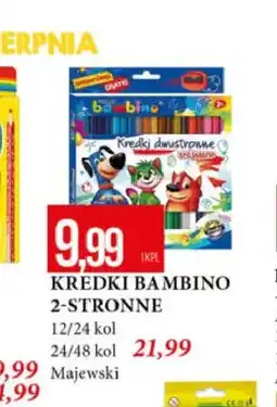 E.Leclerc Kredki Bambino dwustronne 12/24 kolory oferta