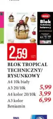 E.Leclerc Blok tropical techniczny/rysunkowy Beniamin A4 10k biały oferta