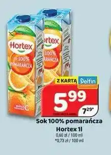Delfin Sok 100% pomarańcza Hortex oferta