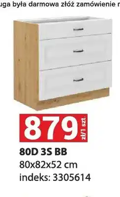 Merkury Market Szafka kuchenna stojąca z szufladami 80D 3S BB oferta
