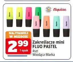 E.Leclerc Zakreślacze mini FLUO PASTEL 4 szt Esquisse oferta
